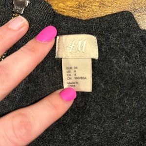 H&M sweater dress orange gray and black size 4 super cozy and cute